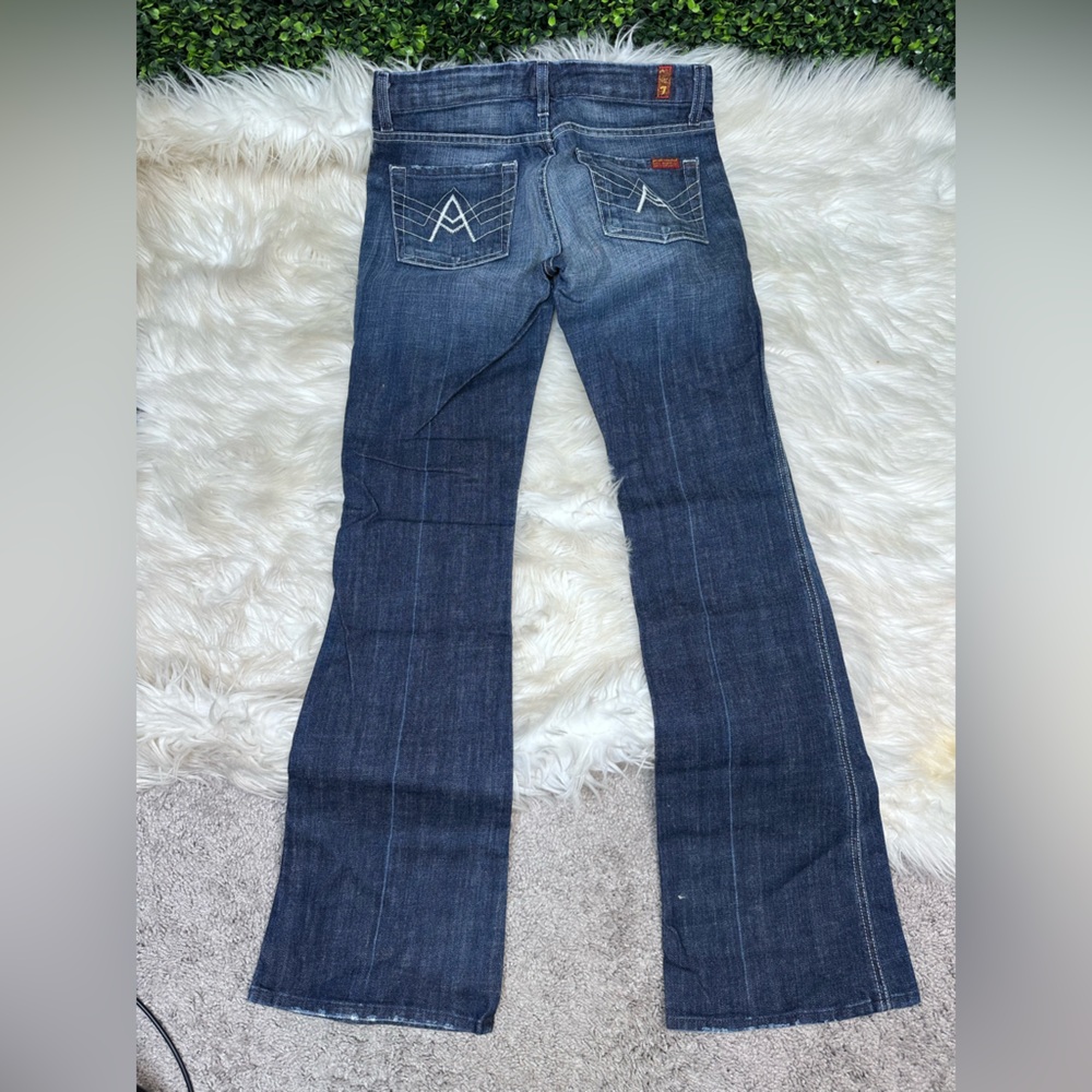 7 For All Mankind Blue Flare &‎ Wide Leg Jeans A pocket - Picture 3 of 7
